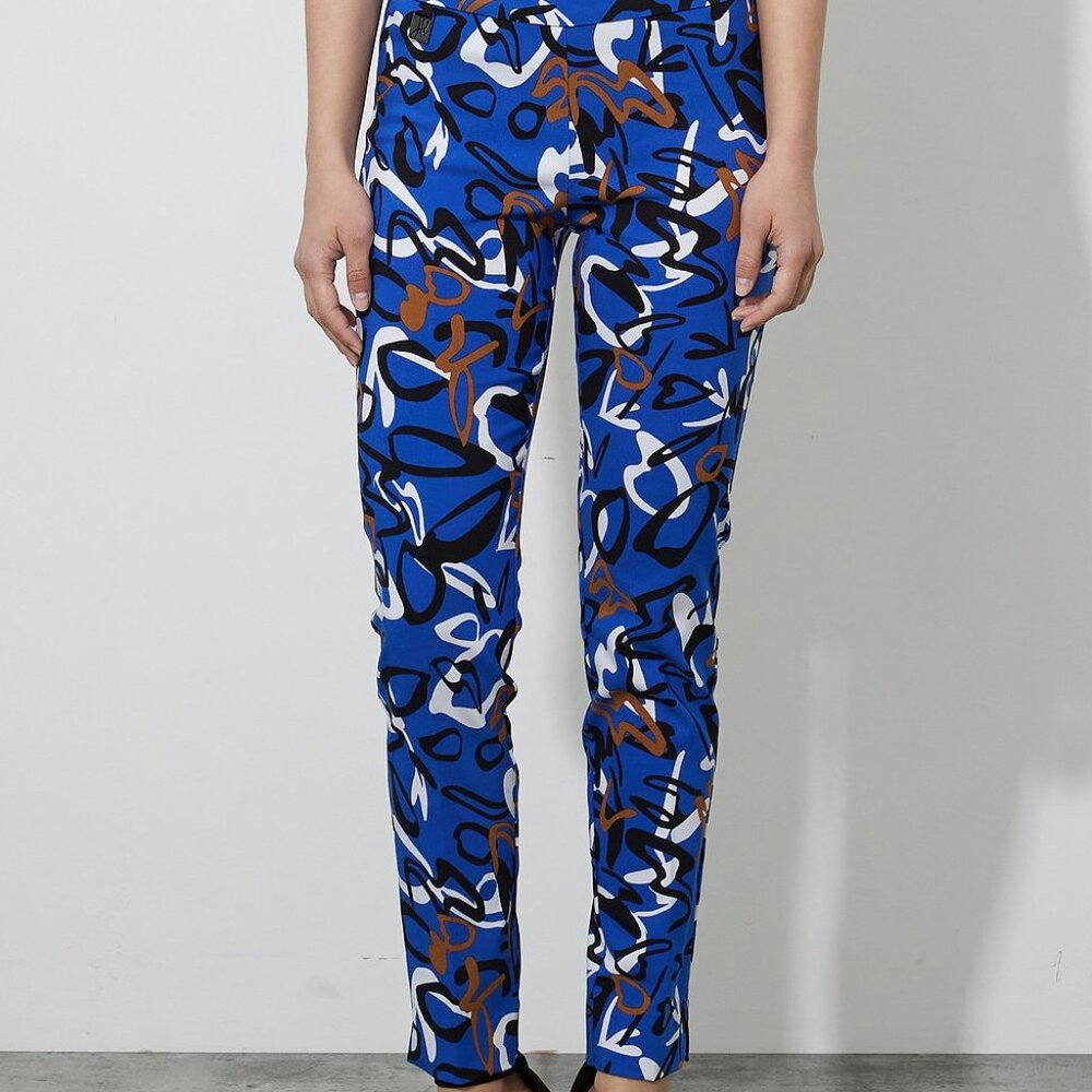 Joseph Ribkoff Abstract Print Pants Style 2232, Size 8, Runs Smaller, Fit Size 6